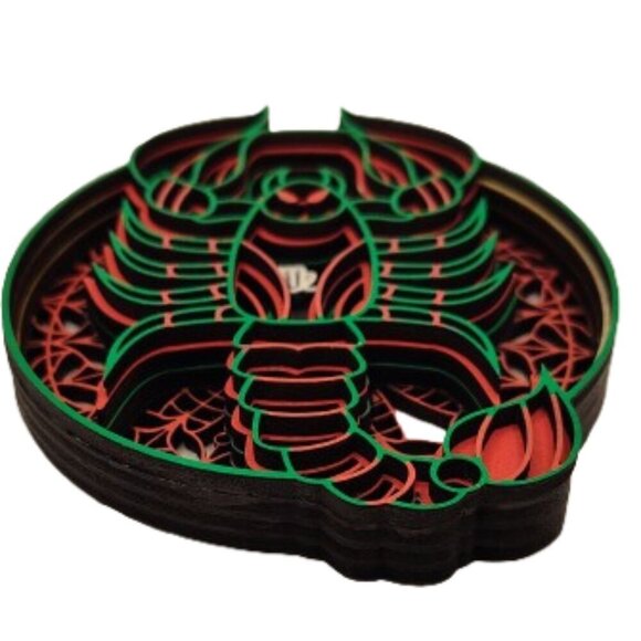 Scorpio Zodiac Sign Layered Design. Refrigerator magnet. - Picture 2 of 3